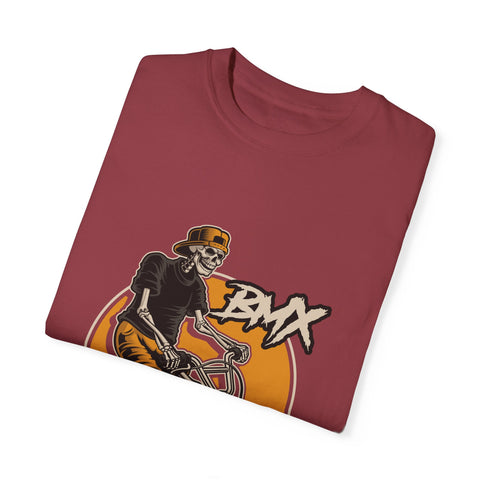 BMX Rider Graphic T-Shirt - Unisex Garment-Dyed Tee for Cycling Enthusiasts