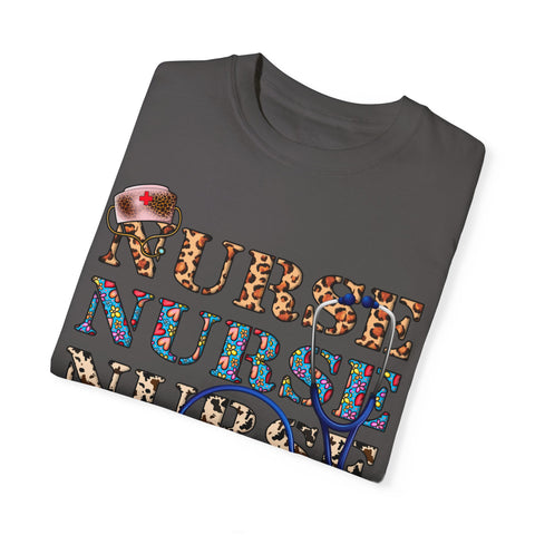 Colorful Nurse T-Shirt - Unisex Garment-Dyed Tee for Healthcare Workers