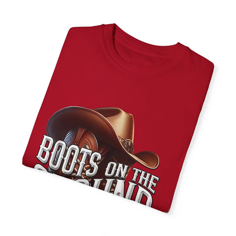 Unisex Garment-Dyed T-Shirt - 'Boots on the Ground' Country Lifestyle Tee