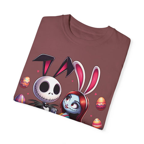 Easter-Themed Unisex T-Shirt with Bunny & Skeleton Print
