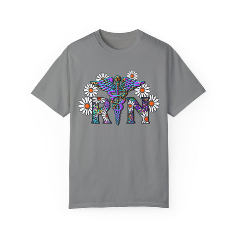 Boho Floral Graphic T-Shirt for Hippie Vibes – Rainbow RN Design