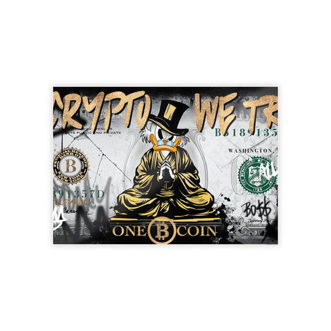 Crypto-Inspired Gloss Poster, Street Art Wall Decor, Stylish Home Office Decor, Cryptocurrency Gift, Unique Art Print