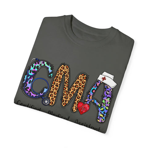 CMA Certified Medical Assistant T-Shirt - Fun Animal Print Unisex Tee