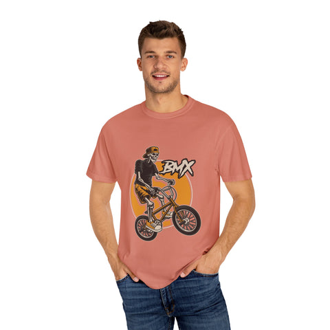 BMX Rider Graphic T-Shirt - Unisex Garment-Dyed Tee for Cycling Enthusiasts