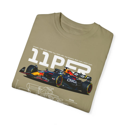 Racing-Inspired Unisex Garment-Dyed T-Shirt - 11P23 Design
