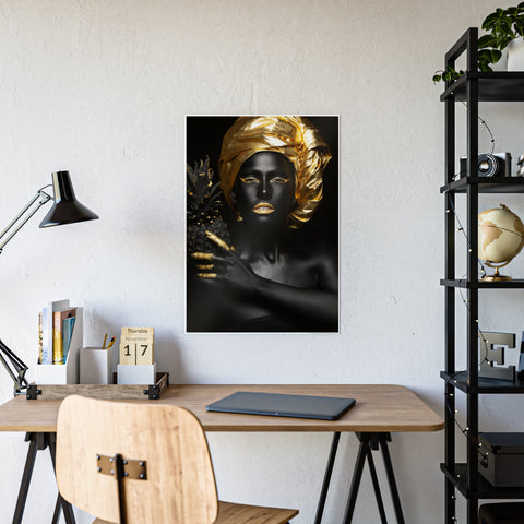 Elegant Black and Gold Art Poster - Gloss Finish | Modern Home Decor