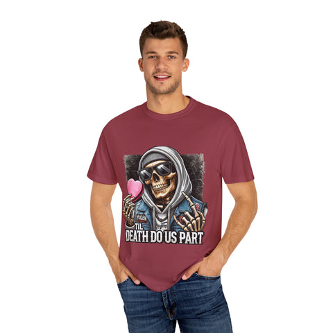 Halloween Skeleton Love T-Shirt | Death Do Us Part Graphic Tee