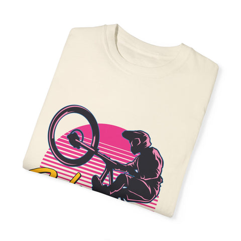 Ride Hard Unisex Garment-Dyed T-Shirt - Perfect for Cyclists & Outdoor Enthusiasts