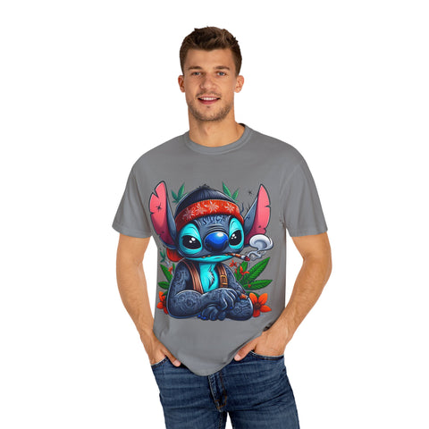 Vibrant Cartoon T-Shirt with Chill Vibe - Unisex Garment-Dyed Tee