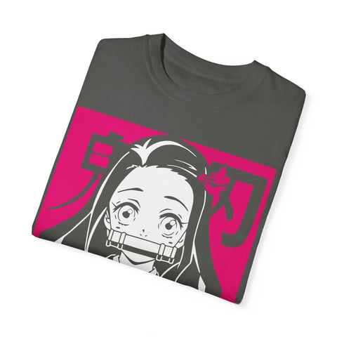 Nezuko Anime T-Shirt - Unisex Garment-Dyed Tee for Fans