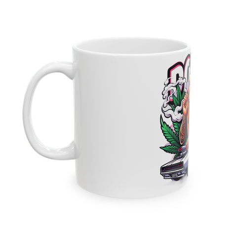 Dope Vibes Ceramic Mug – Fun Cartoon Design for Car and Tattoo Lovers, Perfect Gift!