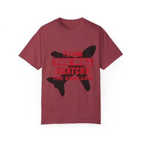 Catch the Swallow T-Shirt - Unisex Garment-Dyed Tee for Adventurers
