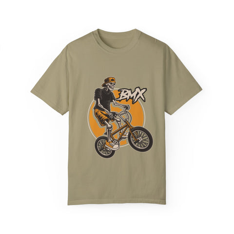 BMX Rider Graphic T-Shirt - Unisex Garment-Dyed Tee for Cycling Enthusiasts