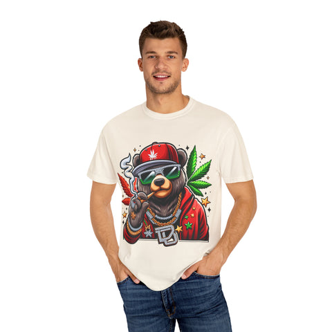 Chill Vibe Bear Unisex T-Shirt - Trendy Streetwear for Cannabis Lovers