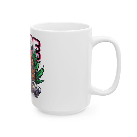 Dope Vibes Ceramic Mug – Fun Cartoon Design for Car and Tattoo Lovers, Perfect Gift!