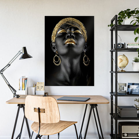 Elegant Black & Gold Wall Art Poster - Inspirational Home Decor