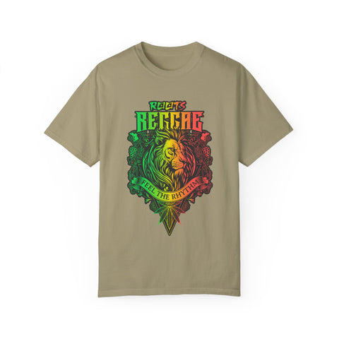 Unisex Garment-Dyed Reggae T-Shirt - Feel the Rhythm Graphic Tee for Music Lovers