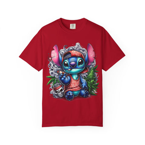 Colorful Stitch Graphic T-Shirt - Unisex Tie-Dye Style for Relaxed Vibes