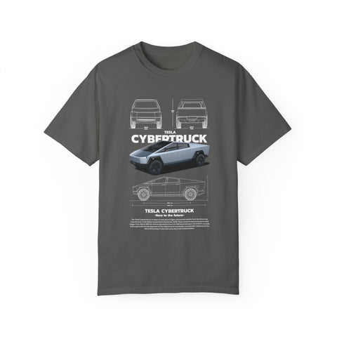 Tesla Cybertruck Unisex Garment-Dyed T-Shirt | Automotive Enthusiast Apparel