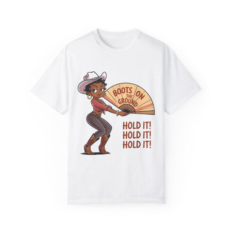 Boots on the Ground Unisex T-Shirt - Rustic Cowboy Vibe, Perfect for Festivals and Casual Outings