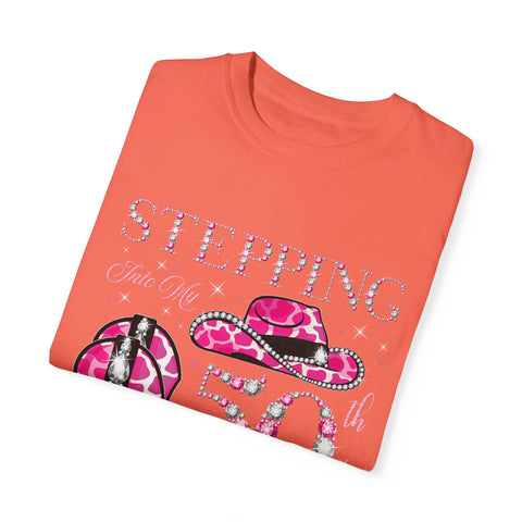 50th Birthday Cowgirl T-Shirt | Unisex Garment-Dyed Tee