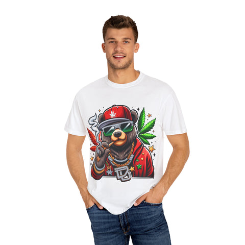 Chill Vibe Bear Unisex T-Shirt - Trendy Streetwear for Cannabis Lovers