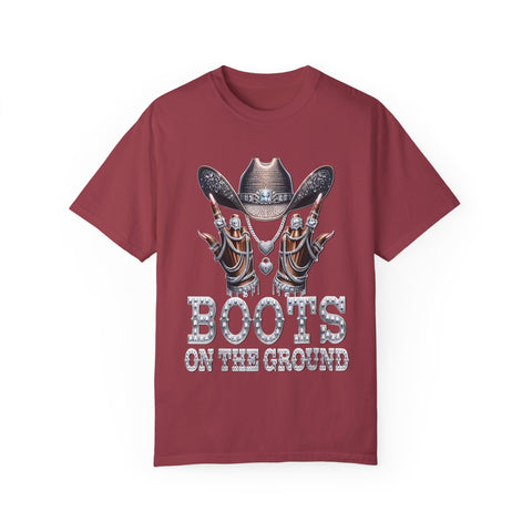 Country-Inspired Unisex T-Shirt - 'Boots on the Ground' Design