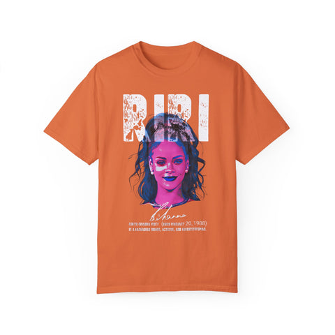 Riri Unisex Garment-Dyed T-Shirt - Trendy Graphic Tee for Music Lovers