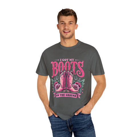 I Got My Boots on the Ground Unisex T-Shirt - Stylish Country Vibe, Perfect for Music Festivals and Casual Outings