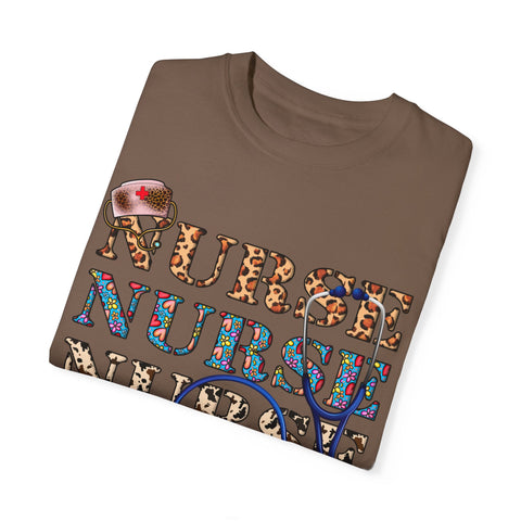 Colorful Nurse T-Shirt - Unisex Garment-Dyed Tee for Healthcare Workers