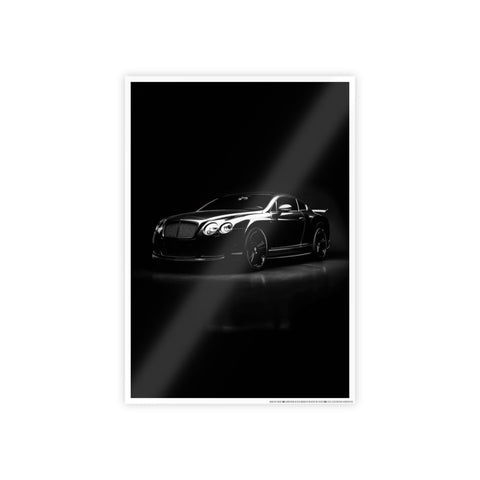 Sleek Black Car Gloss Poster - Modern Wall Art for Automotive Enthusiasts