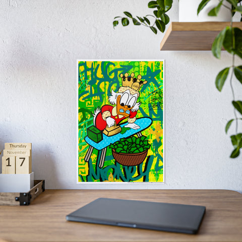Whimsical Gloss Poster featuring Scrooge McDuck - Colorful Wall Art for Fun Spaces