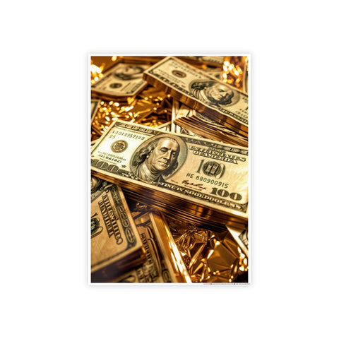 Luxury Money Gloss Poster - Wall Art for Home & Office Decor