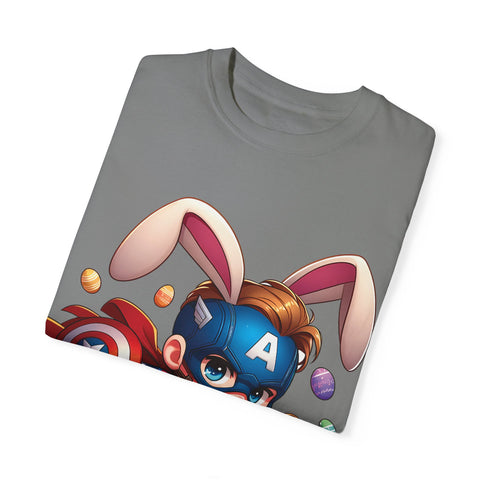 Easter Bunny Captain T-Shirt - Fun Unisex Garment-Dyed Tee