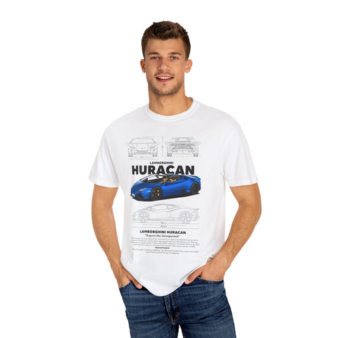 Lamborghini Huracan Unisex Garment-Dyed T-Shirt - Car Enthusiast Tee
