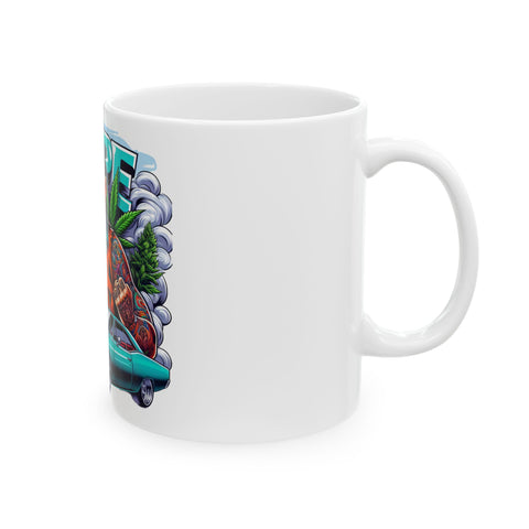 Retro Cartoon Car Ceramic Mug - 11oz & 15oz