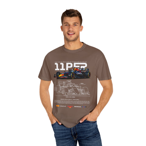 Racing-Inspired Unisex Garment-Dyed T-Shirt - 11P23 Design