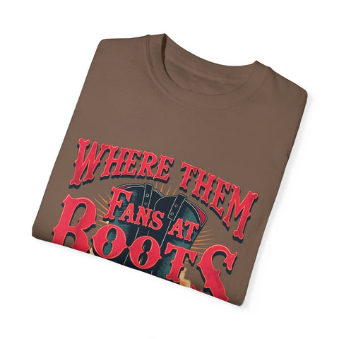 Where Them Fans at Boots Unisex T-Shirt - Perfect for Country Music Lovers