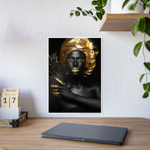 Elegant Black and Gold Art Poster - Gloss Finish | Modern Home Decor