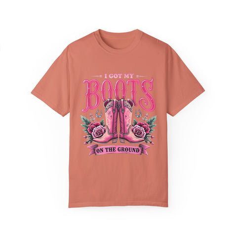 I Got My Boots on the Ground Unisex T-Shirt - Stylish Country Vibe, Perfect for Music Festivals and Casual Outings