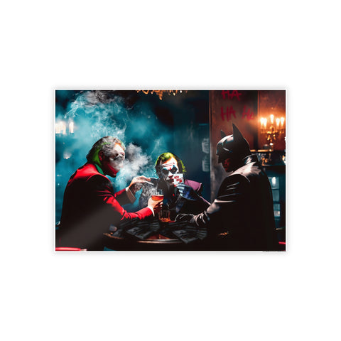 Gotham Villains Gloss Poster – Iconic Joker & Batman Wall Art