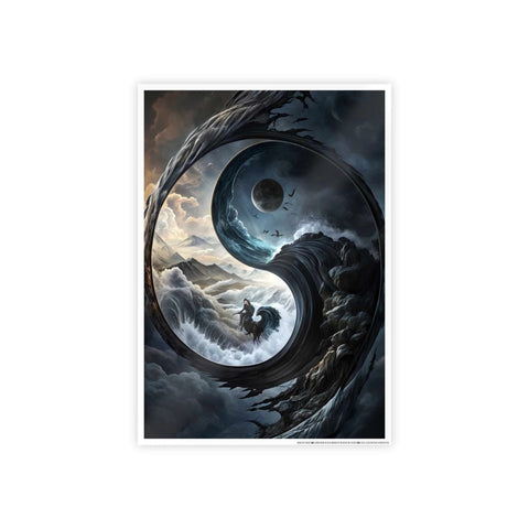 Serene Yin Yang Gloss Poster - Conceptual Art for Home Décor