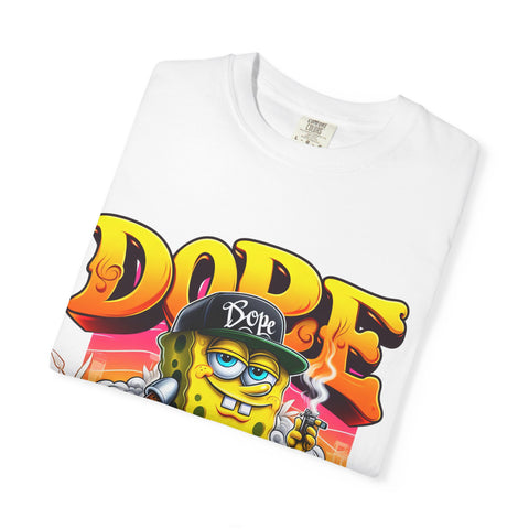 Dope SpongeBob Unisex Garment-Dyed T-Shirt - Fun Streetwear for Casual Vibes