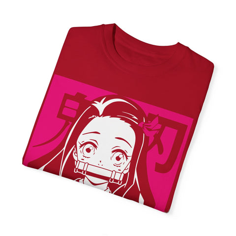 Nezuko Anime T-Shirt - Unisex Garment-Dyed Tee for Fans