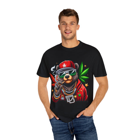 Chill Vibe Bear Unisex T-Shirt - Trendy Streetwear for Cannabis Lovers