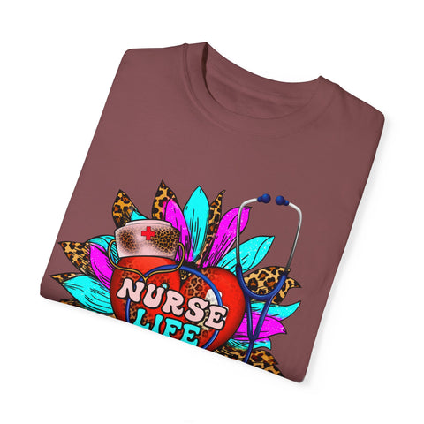 Nurse Life Unisex Garment-Dyed T-Shirt - Fun & Colorful Tee for Healthcare Heroes