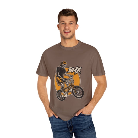 BMX Rider Graphic T-Shirt - Unisex Garment-Dyed Tee for Cycling Enthusiasts