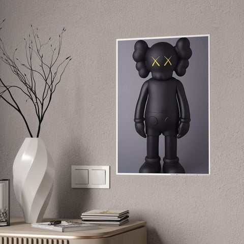 Contemporary Gloss Poster - Black Character Art for Modern Decor