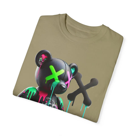 Graffiti Bear Unisex Garment-Dyed T-Shirt