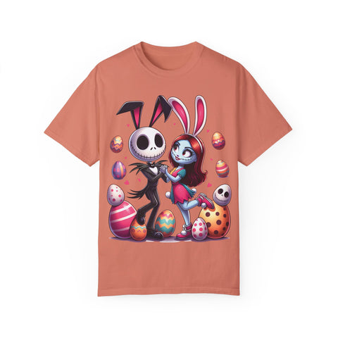 Easter-Themed Unisex T-Shirt with Bunny & Skeleton Print